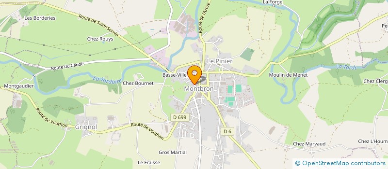 localisation de l'entreprise MADAME AMELIE BROSSEAU  MONTBRON