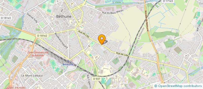 localisation de l'entreprise MADAME AMELIE CANLERS  BETHUNE