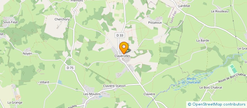 localisation de l'entreprise MADAME AMELIE CHERRORET  SAINT-SULPICE-LE-GUERETOIS