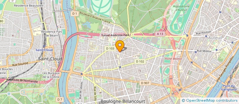 localisation de l'entreprise MADAME AMELIE CLUGNET  BOULOGNE-BILLANCOURT