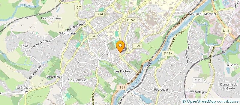 localisation de l'entreprise MADAME AMELIE COURTEAUD  ISLE