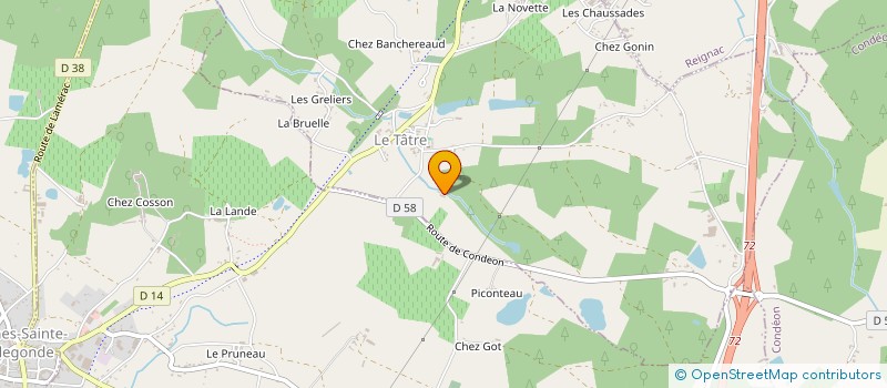 localisation de l'entreprise MADAME AMELIE DEGRANGES à CHANTILLAC