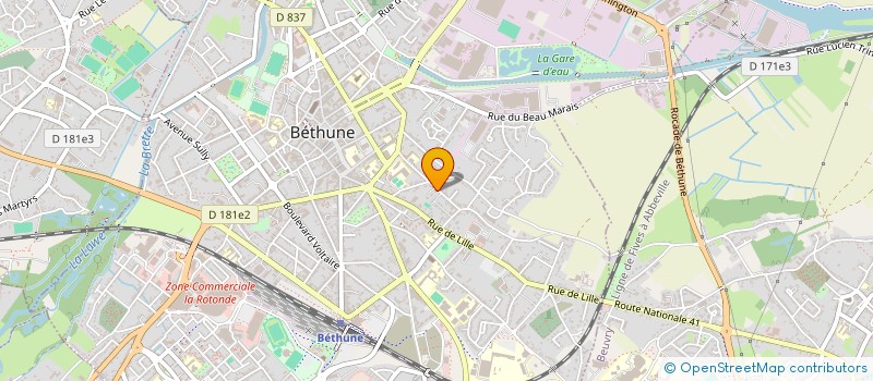 localisation de l'entreprise MADAME AMELIE DELALLEAU à BETHUNE