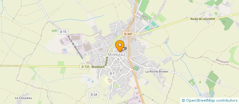 localisation de l'entreprise MADAME AMELIE DEVERGNE  MIREBEAU