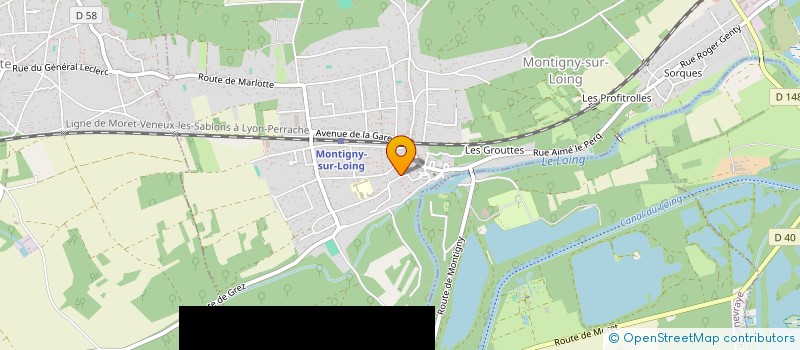 localisation de l'entreprise MADAME AMELIE DOUSSOT  MONTIGNY-SUR-LOING