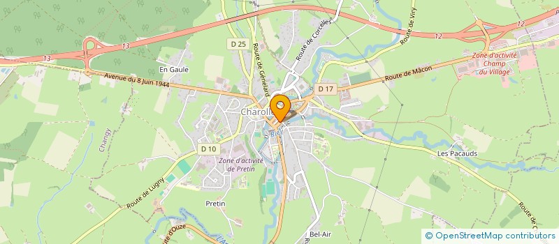 localisation de l'entreprise MADAME AMELIE DUCROUX à CHAROLLES