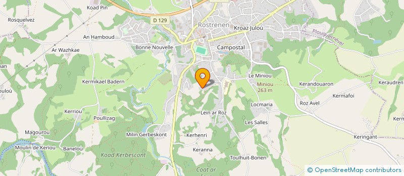 localisation de l'entreprise MADAME AMELIE DULAC  ROSTRENEN