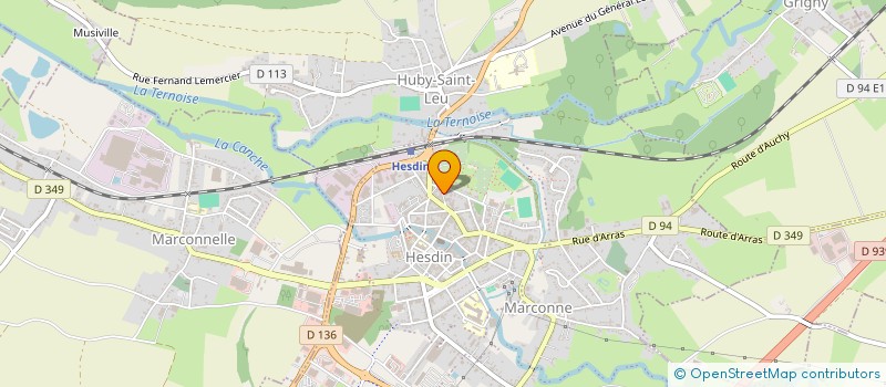 localisation de l'entreprise MADAME AMELIE DUQUENNE  HESDIN