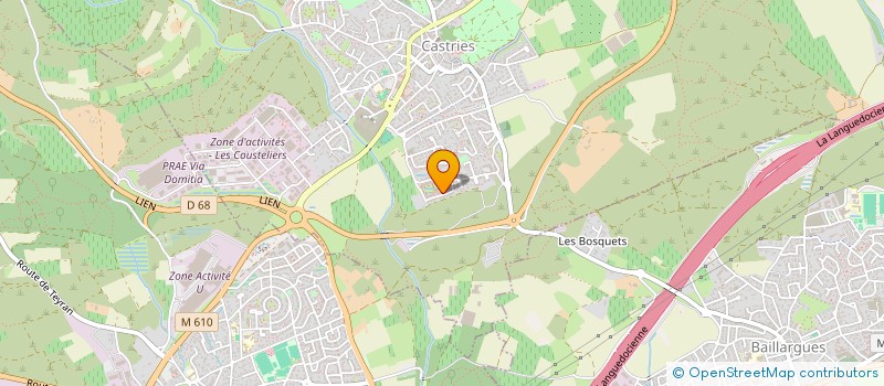 localisation de l'entreprise MADAME AMELIE EVRARD  CASTRIES