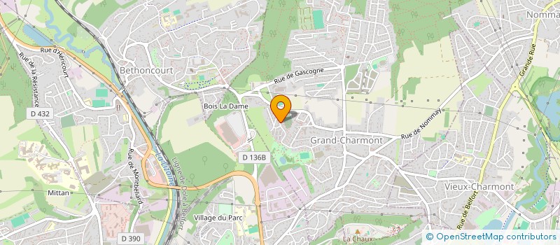 localisation de l'entreprise MADAME AMELIE FETILLEUX  GRAND-CHARMONT