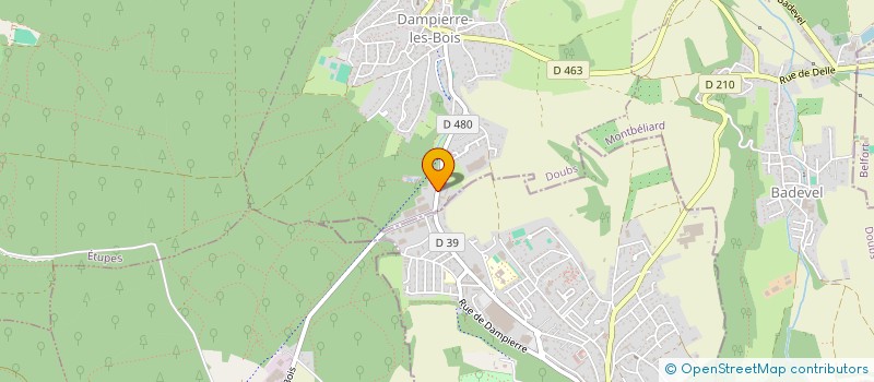 localisation de l'entreprise MADAME AMELIE FOURCAULT  DAMPIERRE-LES-BOIS