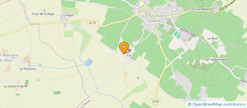 localisation de l'entreprise MADAME AMELIE GARNI à LE PUY-NOTRE-DAME