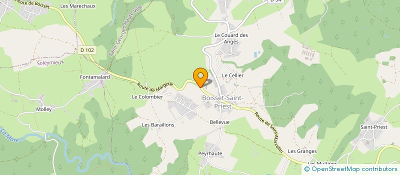 localisation de l'entreprise MADAME AMELIE GIARDINA  BOISSET-SAINT-PRIEST