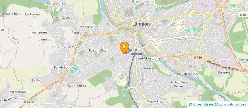 localisation de l'entreprise MADAME AMELIE GINNSZ à LANNION