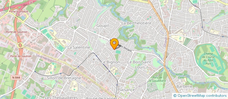 localisation de l'entreprise MADAME AMELIE GOSSELIN à ORVAULT