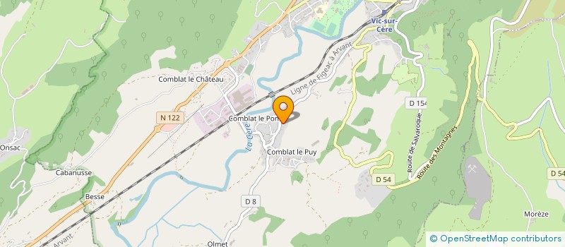 localisation de l'entreprise MADAME AMELIE GRANGE à VIC-SUR-CERE