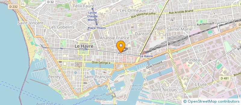 localisation de l'entreprise MADAME AMELIE HANRIAT  LE HAVRE