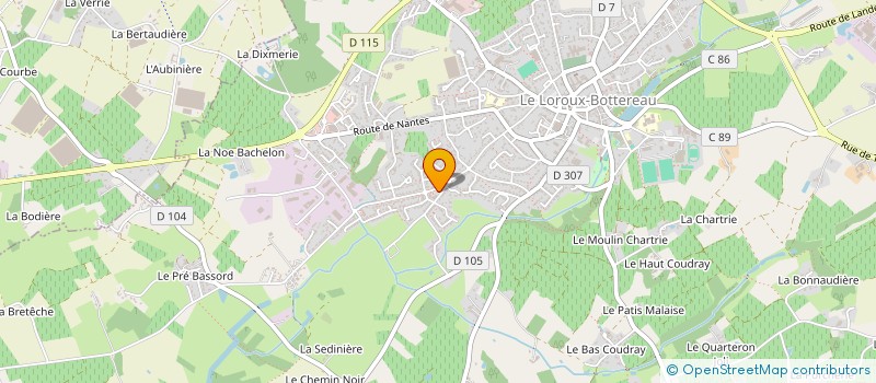 localisation de l'entreprise MADAME AMELIE HILLAIRET  LE LOROUX-BOTTEREAU