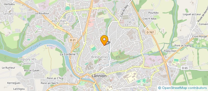 localisation de l'entreprise MADAME AMELIE HINGANT à LANNION