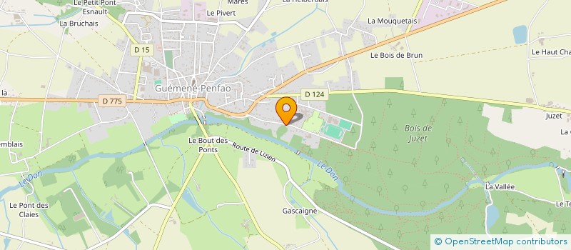 localisation de l'entreprise MADAME AMELIE HUE  GUEMENE-PENFAO