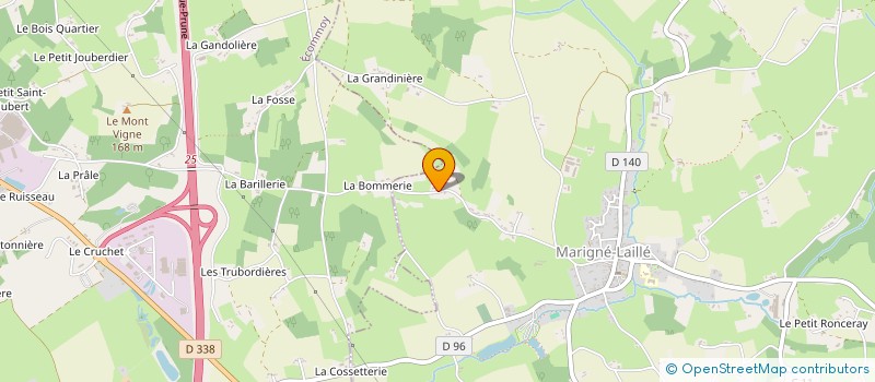 localisation de l'entreprise MADAME AMELIE HUGER  MARIGNE-LAILLE