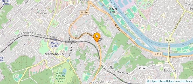 localisation de l'entreprise MADAME AMELIE JACQUET  LOUVECIENNES