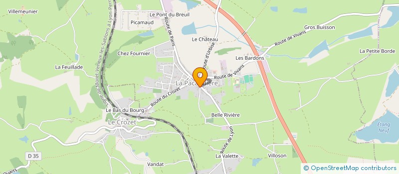 localisation de l'entreprise MADAME AMELIE JASLEIRE à LA PACAUDIERE