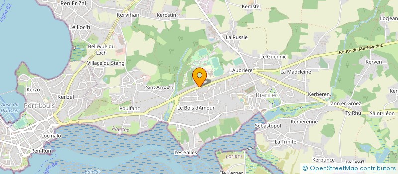 localisation de l'entreprise MADAME AMELIE JULE  RIANTEC