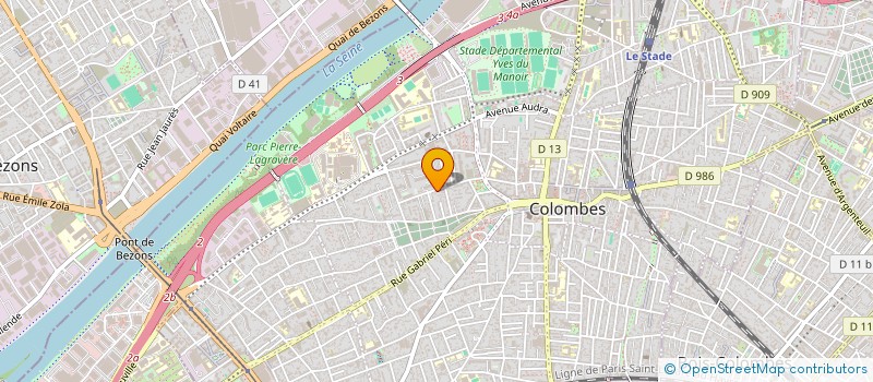 localisation de l'entreprise MADAME AMELIE LECLERCQ à COLOMBES