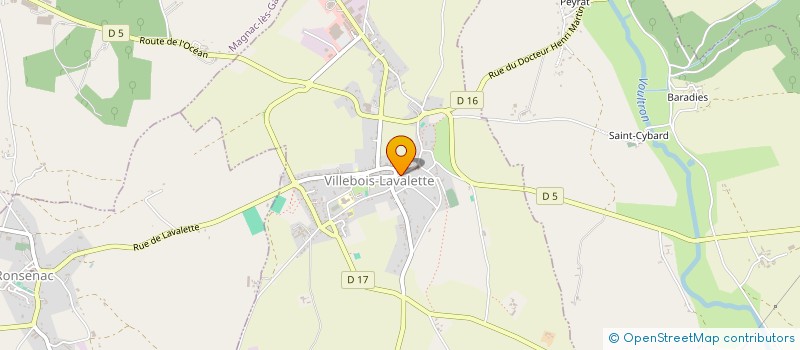 localisation de l'entreprise MADAME AMELIE MACIOTTA à VILLEBOIS-LAVALETTE