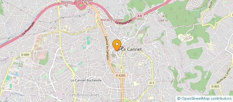 localisation de l'entreprise MADAME AMELIE MARTIN à LE CANNET