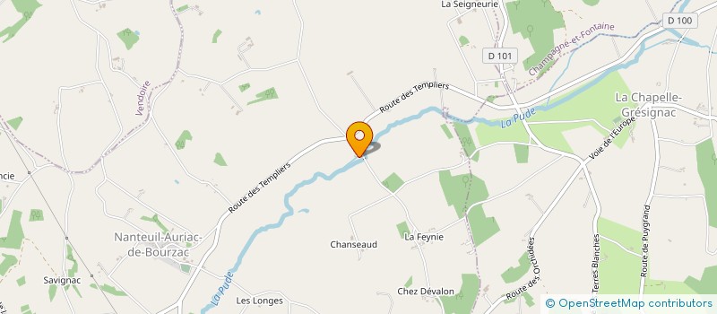 localisation de l'entreprise MADAME AMELIE MARTIN  NANTEUIL-AURIAC-DE-BOURZAC