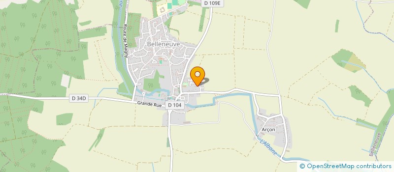 localisation de l'entreprise MADAME AMELIE MONTAGNEY  BELLENEUVE