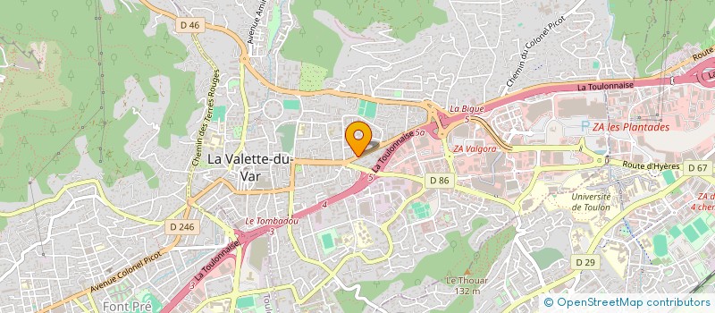 localisation de l'entreprise MADAME AMELIE PEYRON à LA VALETTE-DU-VAR