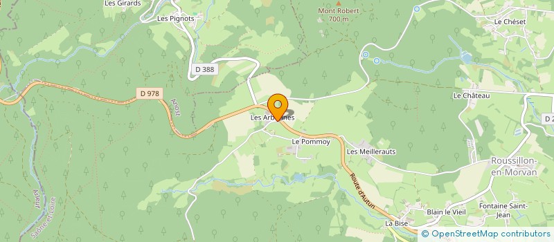 localisation de l'entreprise MADAME AMELIE RAVIER  ROUSSILLON-EN-MORVAN