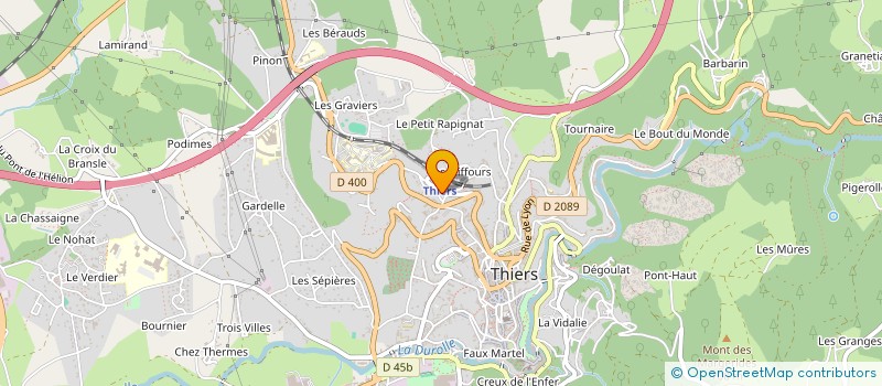 localisation de l'entreprise MADAME AMELIE RIGOT  THIERS