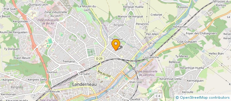 localisation de l'entreprise MADAME AMELIE RIOUAL  LANDERNEAU