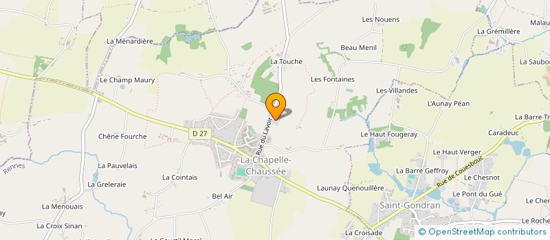 localisation de l'entreprise MADAME AMELIE RONDINEAU  LA CHAPELLE DU LOU DU LAC