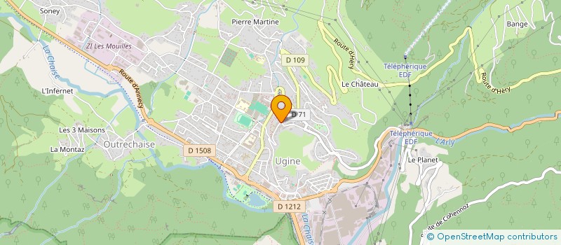 localisation de l'entreprise MADAME AMELIE RUFIN  UGINE