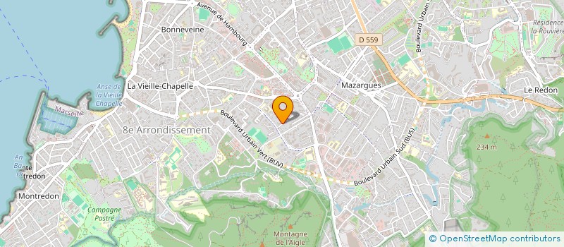localisation de l'entreprise MADAME AMELIE SARRIBOUETTE à MARSEILLE 8EME
