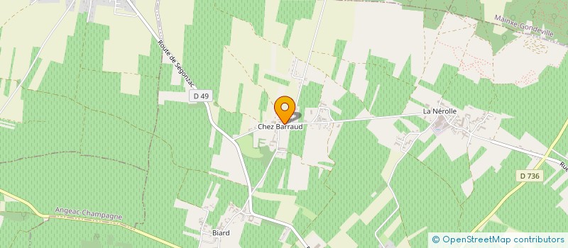 localisation de l'entreprise MADAME AMELIE SAUNIER  SEGONZAC