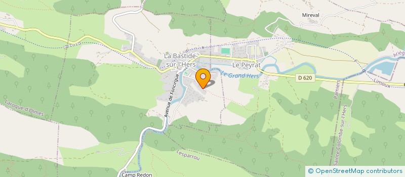 localisation de l'entreprise MADAME AMELIE SICARD à LA BASTIDE-SUR-L'HERS