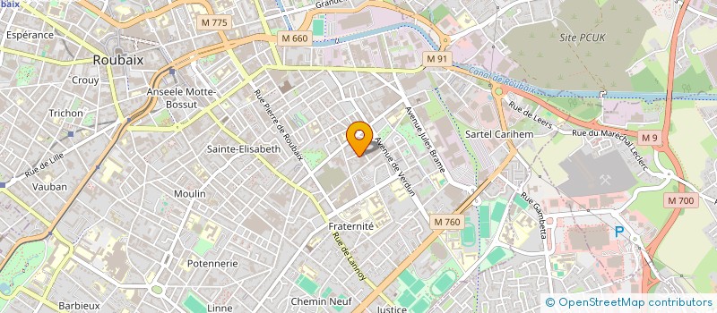localisation de l'entreprise MADAME AMELIE SLUPEK à ROUBAIX