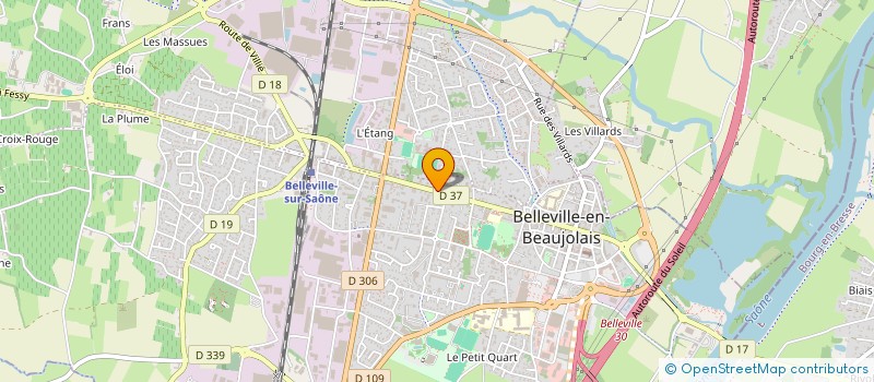 localisation de l'entreprise MADAME AMELIE THOMASSIN  BELLEVILLE-EN-BEAUJOLAIS