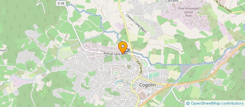 localisation de l'entreprise MADAME AMELIE VALETTE  COGOLIN