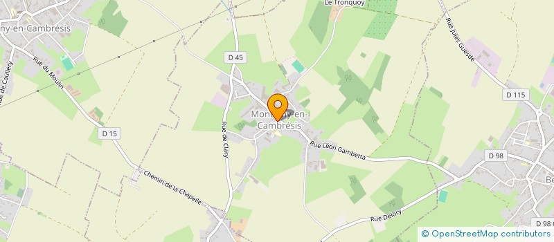 localisation de l'entreprise MADAME AMELIE VALLEE à MONTIGNY-EN-CAMBRESIS