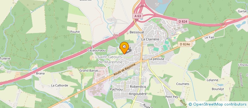 localisation de l'entreprise MADAME AMELIE VALLET  SOUSTONS