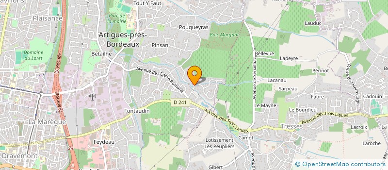 localisation de l'entreprise MADAME AMELIE VILLENEUVE  ARTIGUES-PRES-BORDEAUX