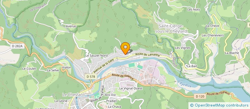 localisation de l'entreprise MADAME AMELIE ZURLO  LE CHEYLARD