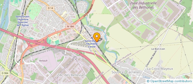 localisation de l'entreprise MADAME AMELINE LEBLOND  SAINT-OUEN-L'AUMONE